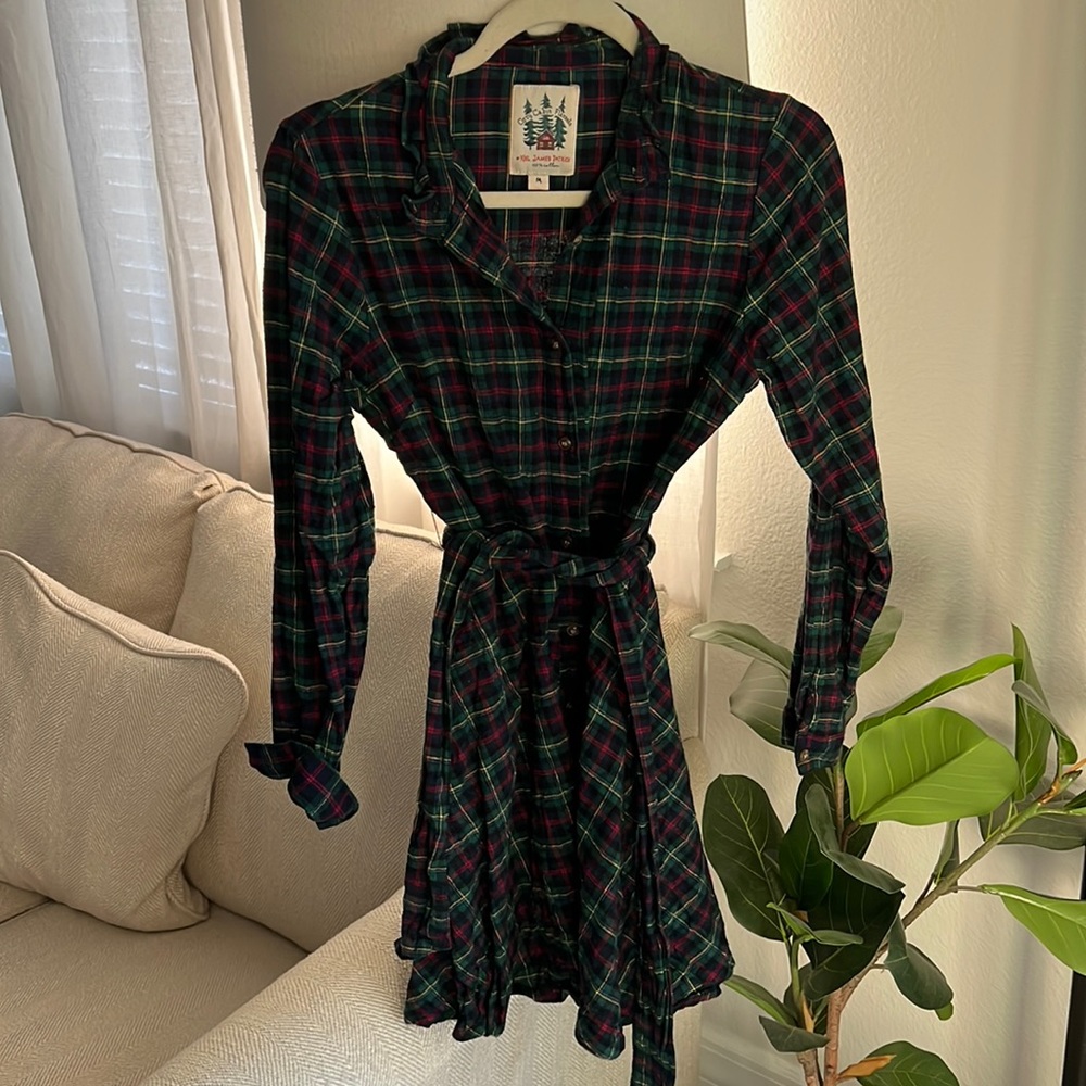 Kiel James Patrick Plaid Dress - Green and Red - Picture 1 of 3